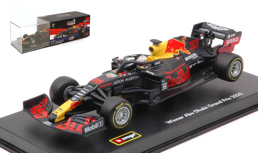 SCALE MODEL COMPATIBLE WITH RED BULL HONDA RB16 MAX VERSTAPPEN 2020 N.33 ABU DHABI GP 1:43 BURAGO BU38053