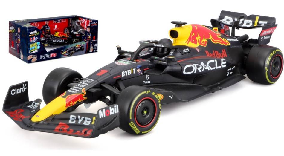 MODELLINO IN SCALA COMPATIBILE CON RED BULL RB18 N.1 MAX VERSTAPPEN 2022 GHZ RADIOCONTROL 1:24 MAISTO MI82356