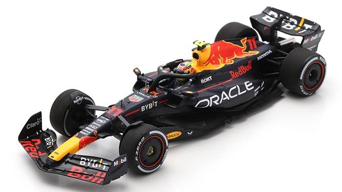 SCALE MODEL COMPATIBLE WITH RED BULL RB19 N.11 2nd BAHRAIN GP 2023 SERGIO PEREZ 1:43 SPARK MODEL S8570