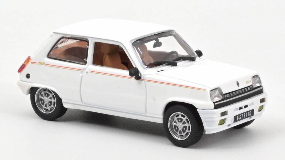 MODELLINO IN SCALA COMPATIBILE CON RENAULT 5 LAUREATE TURBO 1985 WHITE REPROD.1:43 NOREV NV510513