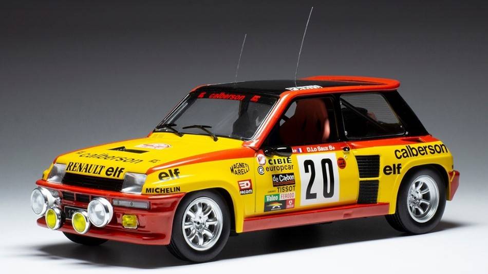 MODELE REDUIT COMPATIBLE AVEC RENAULT 5 TURBO N.20 RALLYE MONTE CARLO 1981 SABY/LE SAUX 1:18
MODÈLE IXO 18RMC118