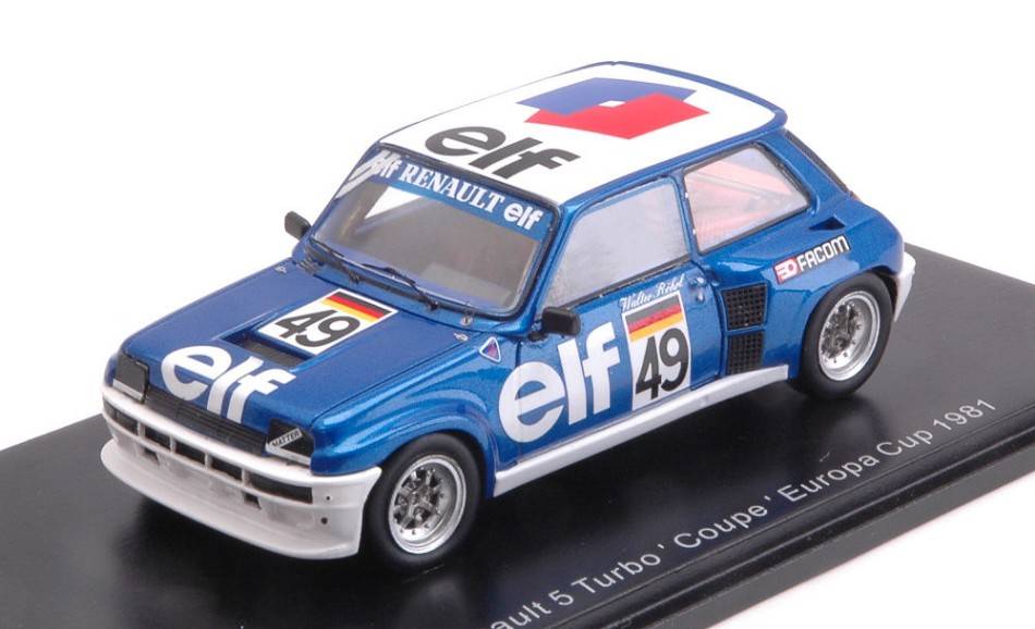 SCALE MODEL COMPATIBLE WITH RENAULT 5 TURBO N.49 EUROCUP 1981 WALTER ROHRL 1:43 SPARK MODEL S6022