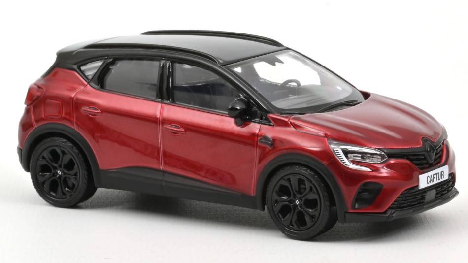 MODELLINO IN SCALA COMPATIBILE CON RENAULT CAPTUR RIVE GAUCHE 2022 FLAME RED & BLACK 1:43 NOREV NV517769