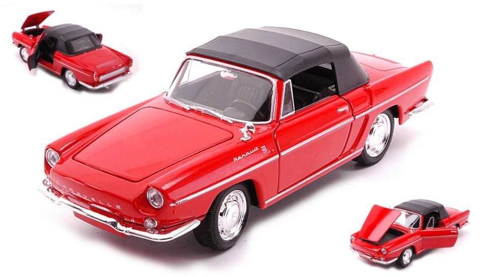 SCALE MODEL COMPATIBLE WITH RENAULT CARAVELLE SOFT TOP RED 1:24 WELLY WE24068HR
