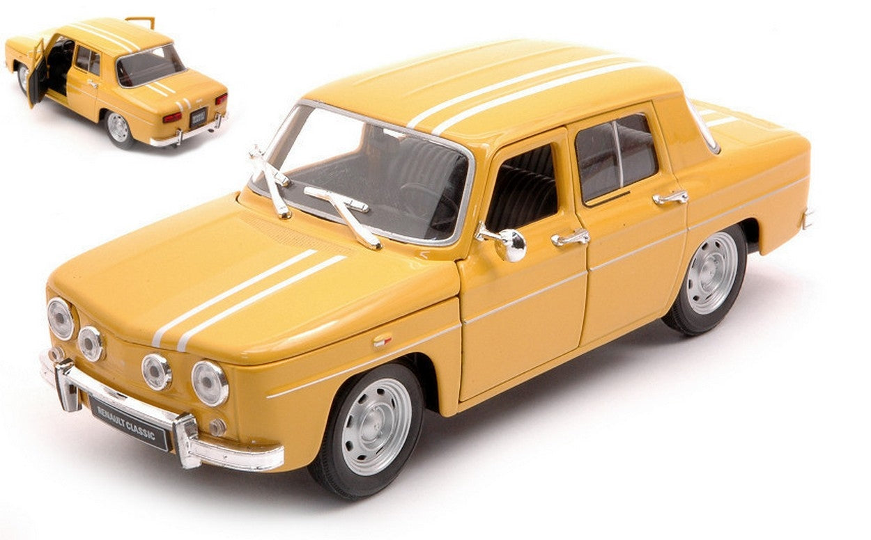 SCALE MODEL COMPATIBLE WITH RENAULT R8 GORDINI 1964 YELLOW/WHITE 1:24 WELLY WE0324