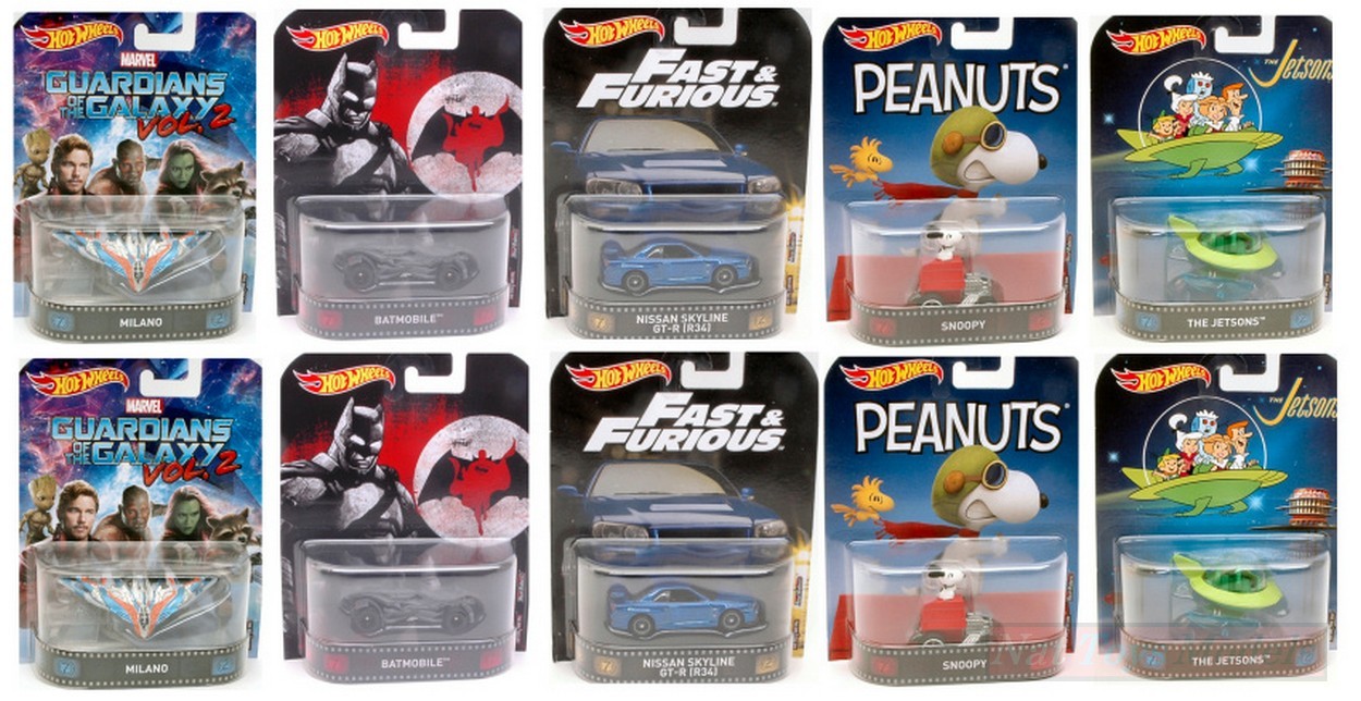 MODELLINO IN SCALA COMPATIBILE CON RETRO ENTERTAINMENT ASSORTMENT MIX BOX Pz.10 1:64 HOT WHEELS HWDMC55C