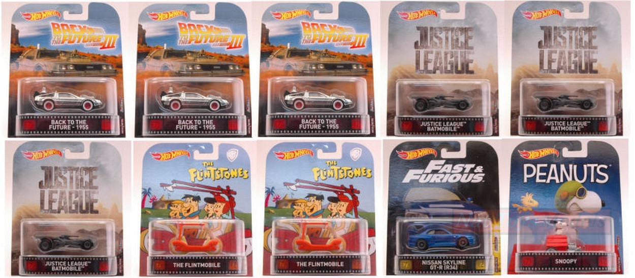 MODELLINO IN SCALA COMPATIBILE CON RETRO ENTERTAINMENT ASSORTMENT MIX BOX Pz.10 1:64 HOT WHEELS HWDMC55D