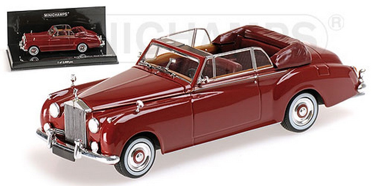 MODELLINO IN SCALA COMPATIBILE CON ROLLS ROYCE SILVER CLOUD II CABRIOLET 1960 RED 1:43 MINICHAMPS PM436134930
