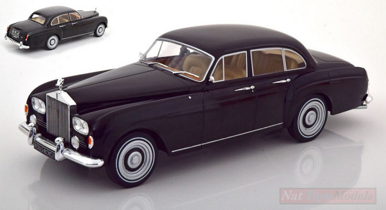 MODELLINO IN SCALA COMPATIBILE CON ROLLS ROYCE SILVER CLOUD III FLYING TRACK H.MULLINER BLACK 1:18 MODELCARGROUP MCG18131