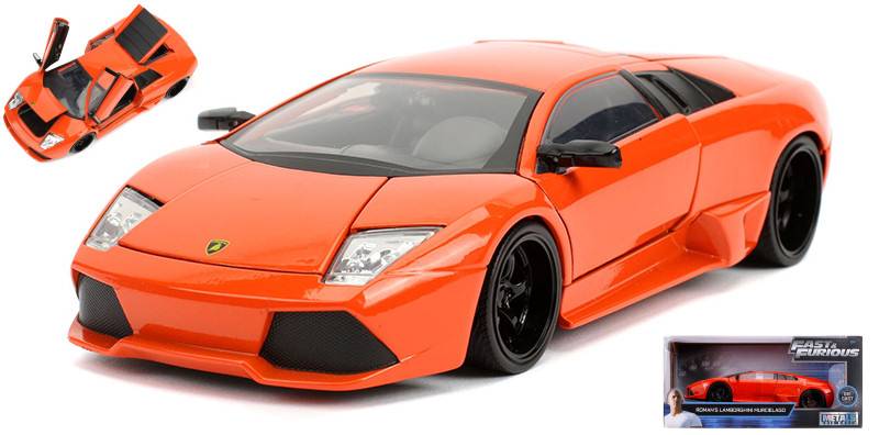 SCALE MODEL COMPATIBLE WITH ROMAN'S LAMBORGHINI MURCIELAGO ORANGE FAST & FURIOUS 1:24 JADA TOYS JADA30765