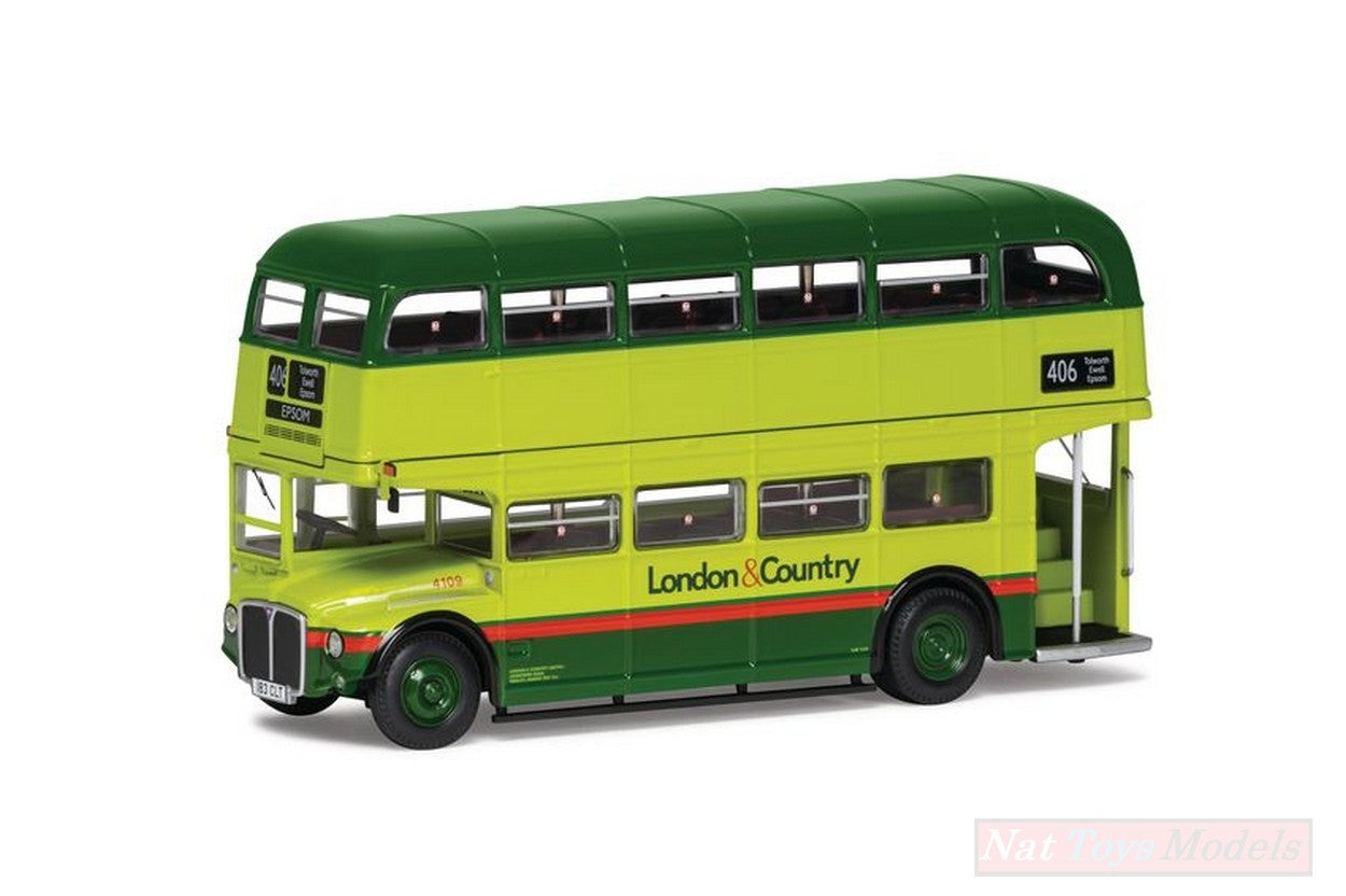 SCALE MODEL COMPATIBLE WITH ROUTEMASTER AEC TYPE RM LONDON & COUNTRY ROUTE 414 LEATHERHEAD 1:76 CORGI OM46313B