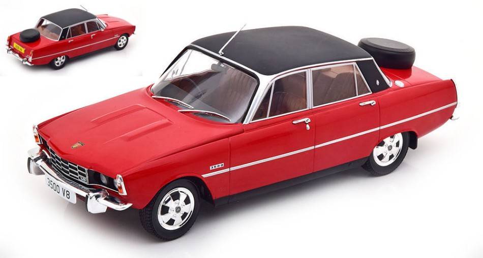 MODÈLE RÉDUIT COMPATIBLE AVEC ROVER 3500 (P6) ROUGE MAT/NOIR 1:18 MODELCARGROUP MCG18288