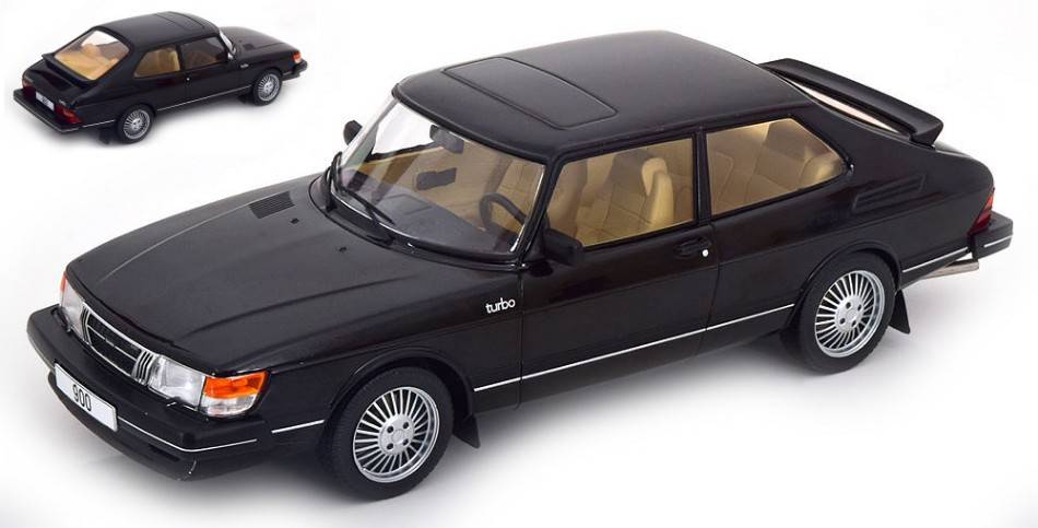 SCALE MODEL COMPATIBLE WITH SAAB 900 TURBO 1981 BLACK 1:18 MODELCARGROUP MCG18338