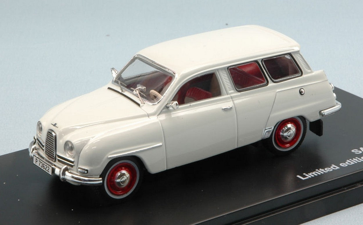 MODELE REDUIT COMPATIBLE AVEC SAAB 95 1961 BLANC 1:43 TRIPLE 9 T9-43067