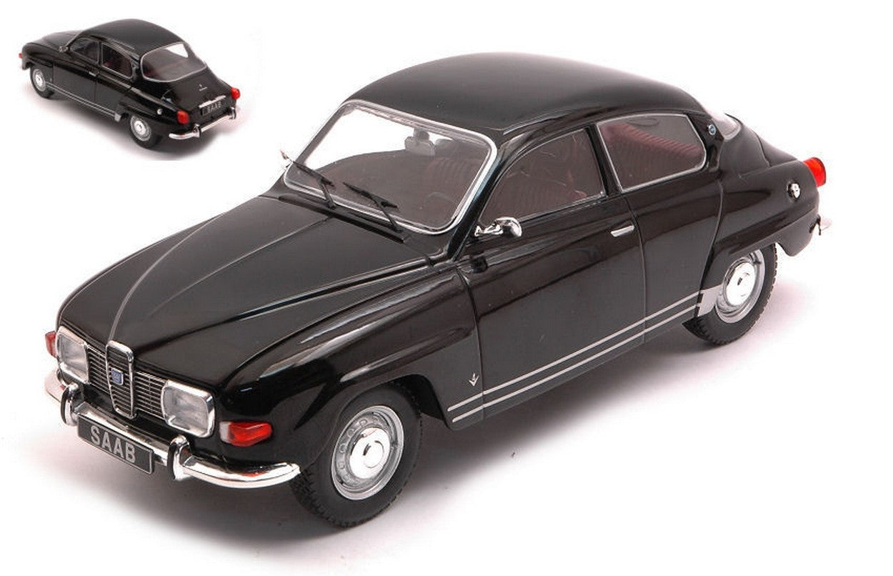 SCALE MODEL COMPATIBLE WITH SAAB 96 V4 BLACK 1:24 WHITEBOX WB124051