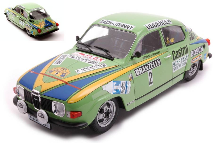 MODÈLE RÉDUIT COMPATIBLE AVEC SAAB 96 V4 N.2 RALLYE DE SUÈDE 1976 BLOMQVIST/SYLVAN 1:18
MODÈLE IXO 18RMC085B.20SP