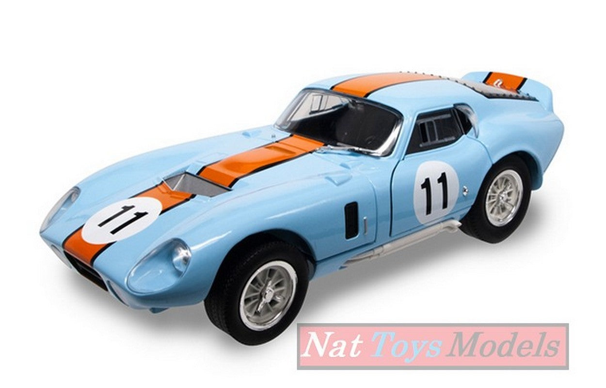 SCALE MODEL COMPATIBLE WITH SHELBY COBRA DAYTONA COUPE' 1965 N.11 GULF VERSION 1:18 LUCKY YM92408BU