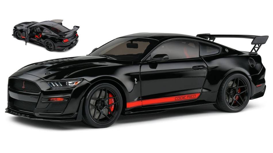 MODELLINO IN SCALA COMPATIBILE CON SHELBY GT500 2022 BLACK 1:18 SOLIDO SL1805909