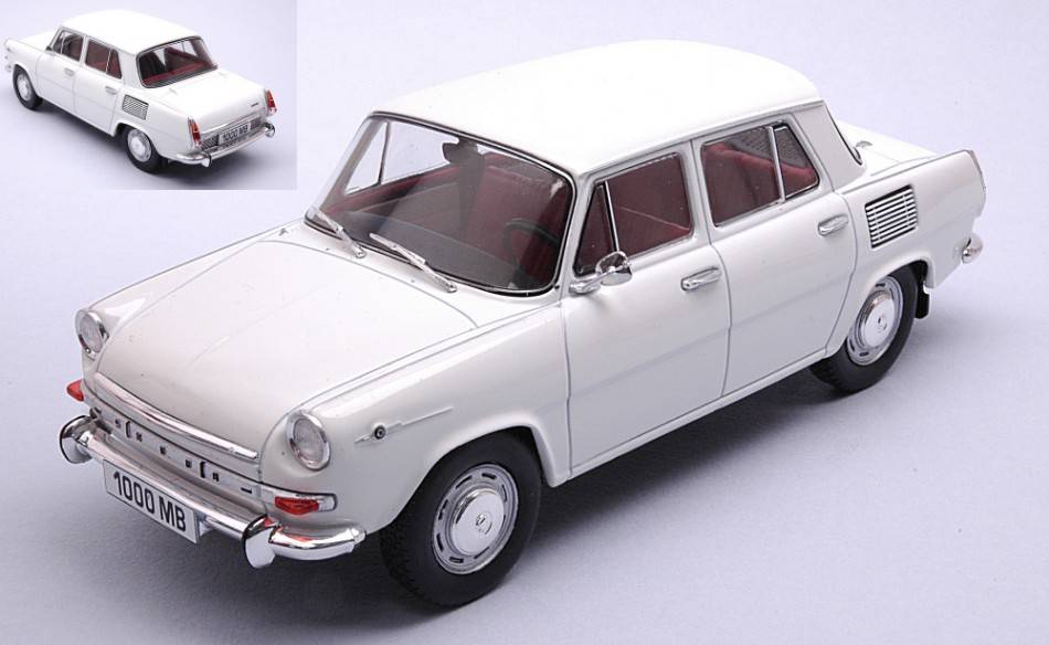 SCALE MODEL COMPATIBLE WITH SKODA 100 MB 1968 WHITE 1:24 WHITEBOX WB124162