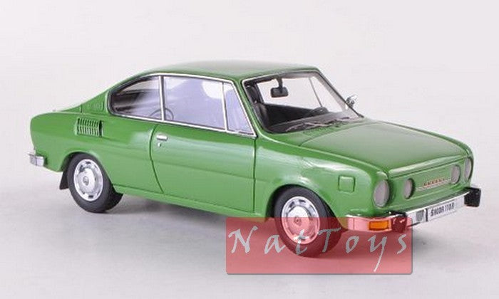 modellino IN SCALA COMPATIBILE CON SKODA 110 R 1972 GREEN 1:43 NEO MODELS NEO44487