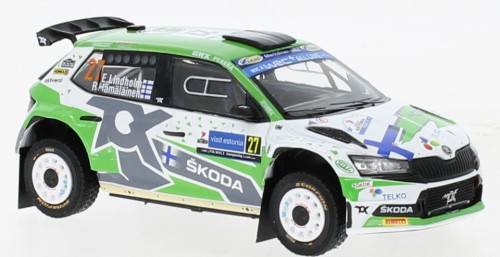 MODELE REDUIT COMPATIBLE AVEC SKODA FABIA RALLY2 EVO N.27 RALLY ESTLAND 2022 LINDHOLM/HAMALAINEN 1:43 IXO MODEL RAM863A