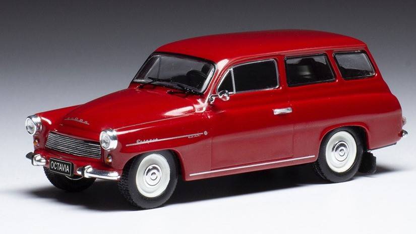 MODELLINO IN SCALA COMPATIBILE CON SKODA OCTAVIA COMBI 1969 RED 1:43 IXO MODEL CLC431