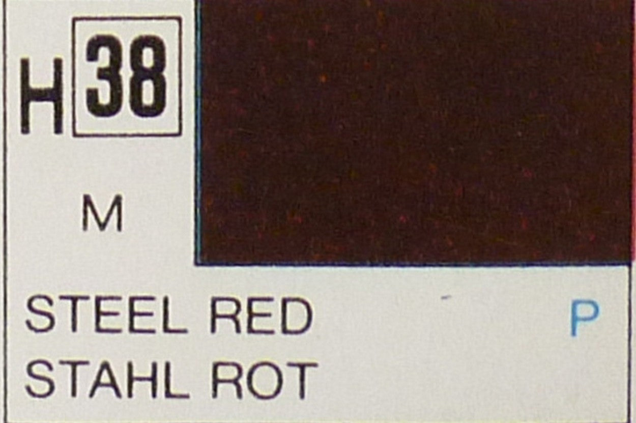 COLORI MODELLISMO STEEL RED METALLIC ml 10 Pz.6 GUNZE GU0038