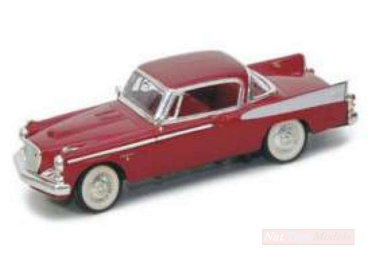 MODELLINO IN SCALA COMPATIBILE CON STUDEBAKER GOLDEN HAWK 1958 DARK RED 1:43 YAT MING YM94254DR