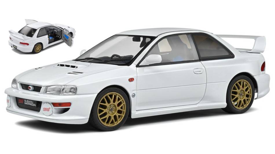SCALE MODEL COMPATIBLE WITH SUBARU IMPREZA 22B 1998 PURE WHITE 1:18 SOLID SL1807404