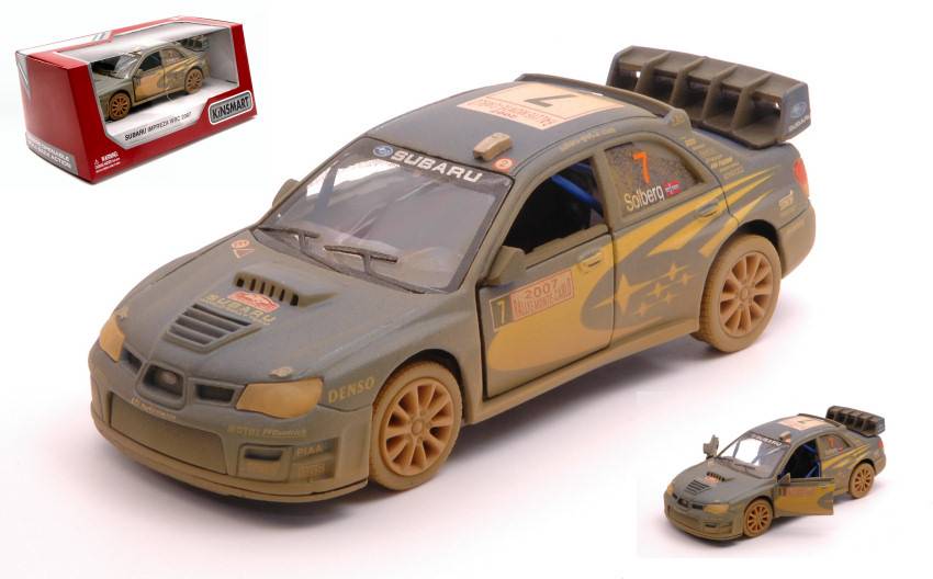 SCALE MODEL COMPATIBLE WITH SUBARU IMPREZA WRC N.7 SOLBERG AFTER RACE 12 cm KINSMART BOX KT5328WY
