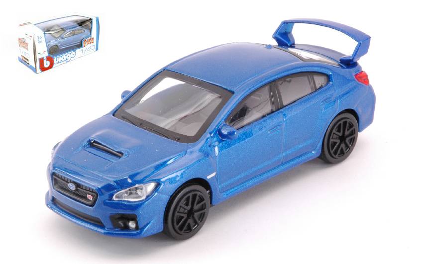 MODELE REDUIT COMPATIBLE AVEC SUBARU WRX STI 2017 BLEU 1:43 BURAGO BU30393B