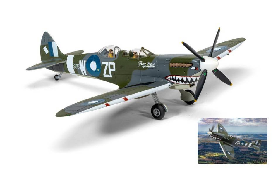 MODÈLE RÉDUIT COMPATIBLE AVEC SUPERMARINE SPITFIRE T9 TE308 G-AWGB "GREY NURSE" 1:72 CORGI AA29201