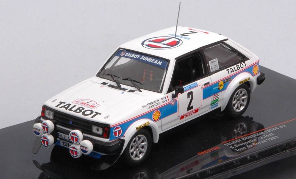SCALE MODEL COMPATIBLE WITH TALBOT SUNBEAM LOTUS N.2 TOUR DE CORSE 1981 FREQUELIN/TODT 1:43 IXO MODEL RAC370A