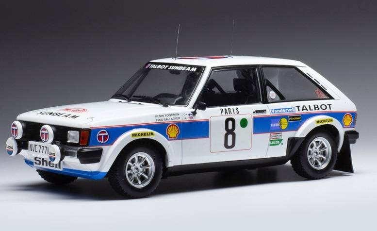 MODELLINO IN SCALA COMPATIBILE CON TALBOT SUNBEAM LOTUS N.8 RALLY 1981 TOIVONEN/GALLAGHER1:18
IXO MODEL 18RMC095B.20