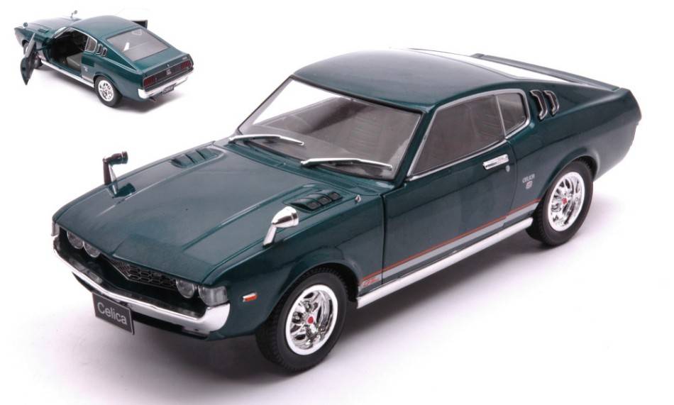 SCALE MODEL COMPATIBLE WITH TOYOTA CELICA LB 2000 GT RIGHT HAND DRIVE DARK GREEN METAL 1:24 WHITEBOX WB124142