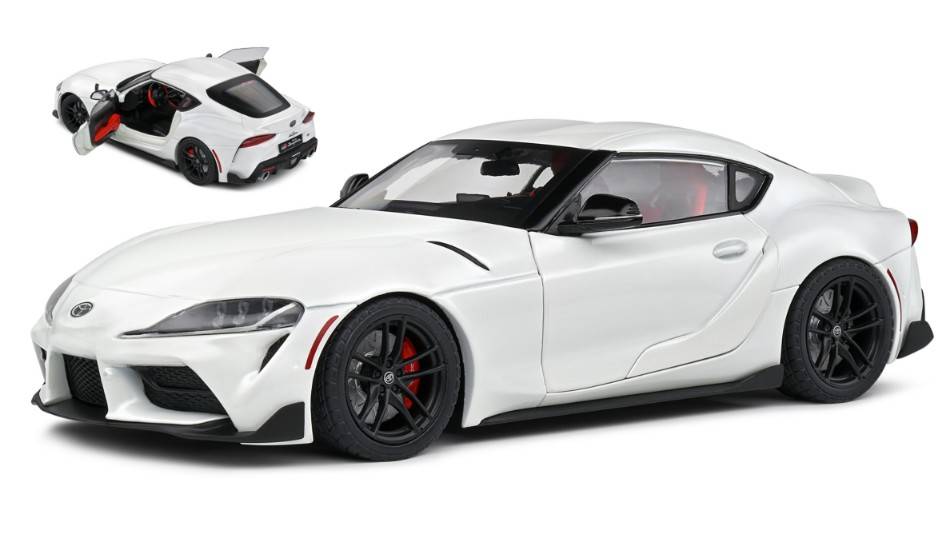 SCALE MODEL COMPATIBLE WITH TOYOTA GR SUPRA 2023 WHITE 1:18 SOLID SL1809002