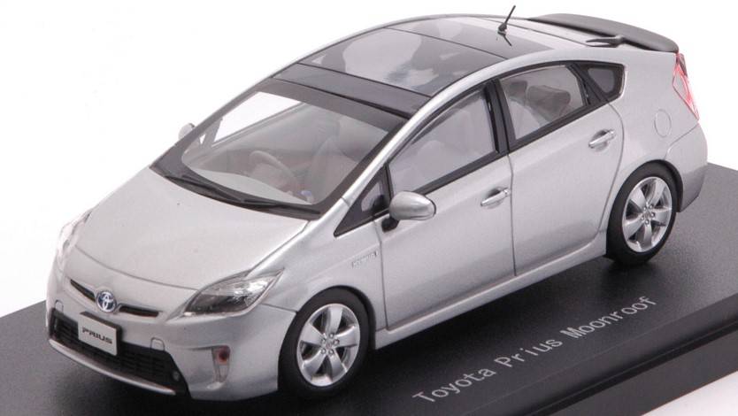 MODELLINO IN SCALA COMPATIBILE CON TOYOTA PRIUS MOONROOF SILVER 1:43 EBBRO EB45149
