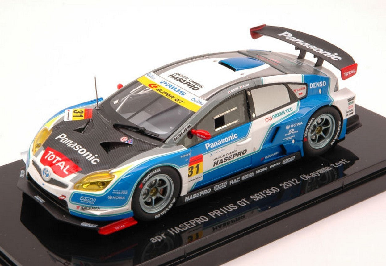 MODÈLE RÉDUIT COMPATIBLE AVEC TOYOTA PRIUS N.31 SUPER GT300 2012 OKAYAMA TEST 1:43 EBBRO EB44829