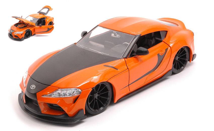 SCALE MODEL COMPATIBLE WITH TOYOTA SUPRA 2020 FAST & FURIOUS ORANGE/BLACK 1:24 JADA TOYS JADA32097