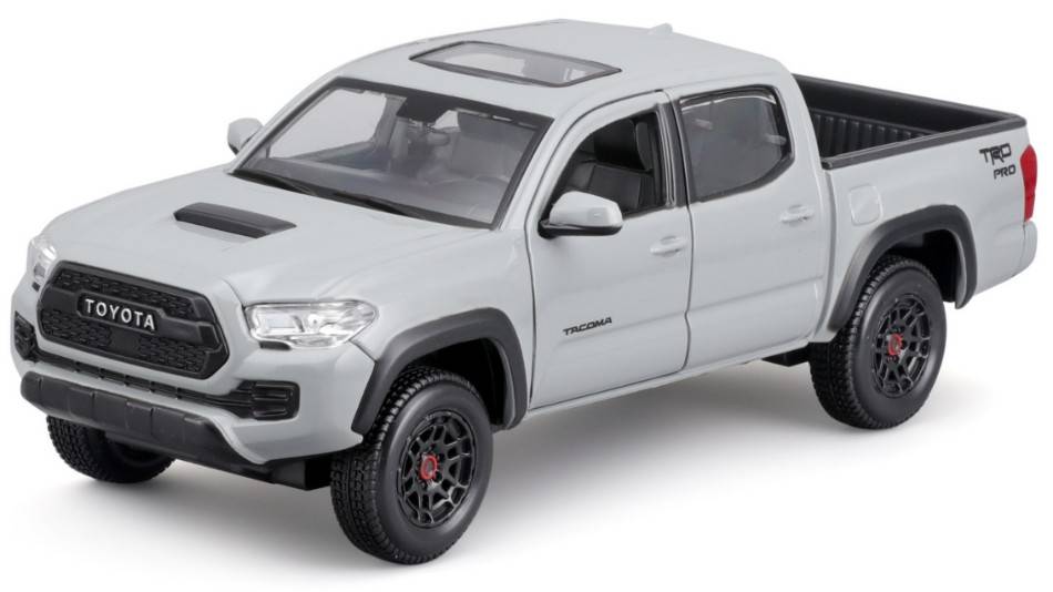 SCALE MODEL COMPATIBLE WITH TOYOTA TAYCOMA TRD PRO PICK-UP 2023 SILVER 1:27 MAISTO MI32910G