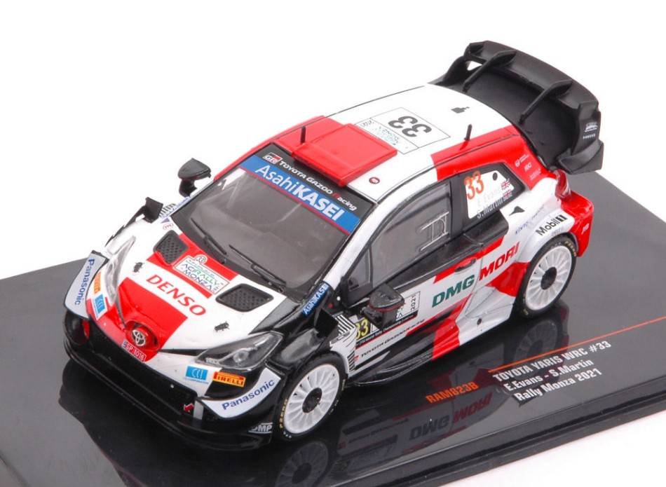 SCALE MODEL COMPATIBLE WITH TOYOTA YARIS WRC N.33 RALLY MONZA 2021 EVANS/MARTIN 1:43 IXO MODEL RAM823