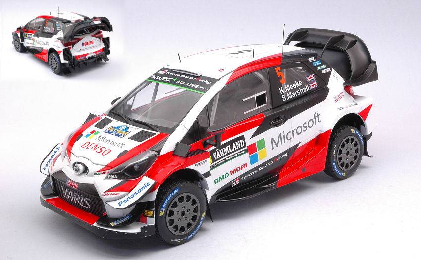 MODELLINO IN SCALA COMPATIBILE CON TOYOTA YARIS WRC N.5 RALLY SWEDEN 2019MEEKE-MARSHALL 1:18 IXO MODEL 18RMC039B