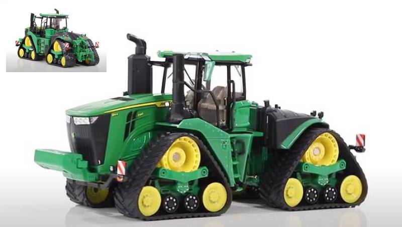 MODELLINO IN SCALA COMPATIBILE CON TRATTORE A CINGOLI TRIANGOLARI JOHN DEERE 9RX 1:32 BRITAINS LC43300