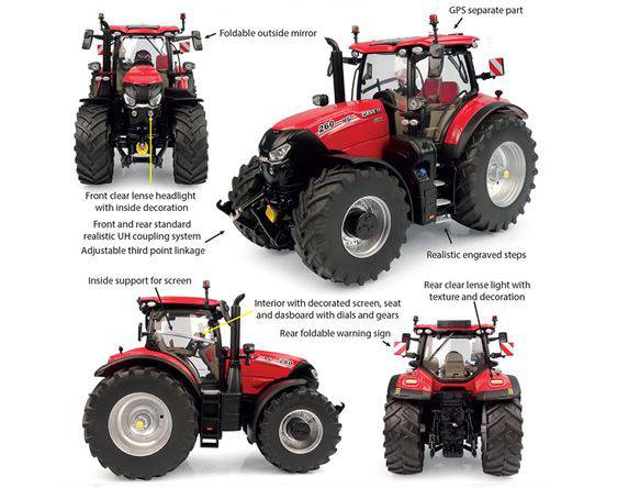 MODELLINO IN SCALA COMPATIBILE CON TRATTORE CASE IH PUMA 260 CVXDRIVE 2023 1:32 UNIVERSAL HOBBIES UH6465
