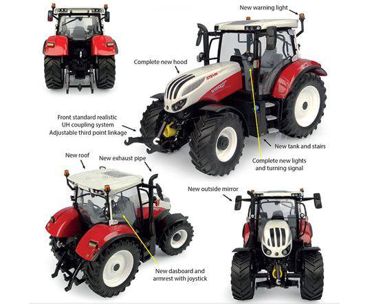 MODELLINO IN SCALA COMPATIBILE CON TRATTORE STEYR 6150 PROFI CVT 2023 1:32 UNIVERSAL HOBBIES UH6461