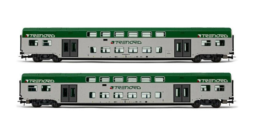 SCALE MODEL COMPATIBLE WITH TRENORD 2 INTERMEDIATE CARS 1:87 LIMA HL5055