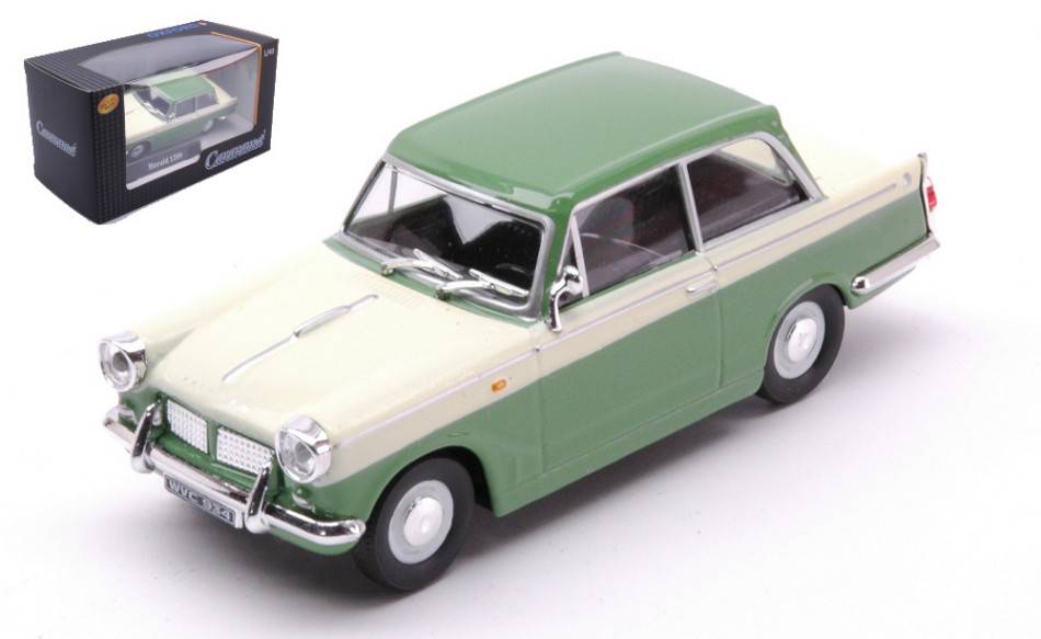 SCALE MODEL COMPATIBLE WITH TRIUMPH HERALD 1200 LIGHT GREEN/DARK GREEN 1:43 CARARAMA CA416860