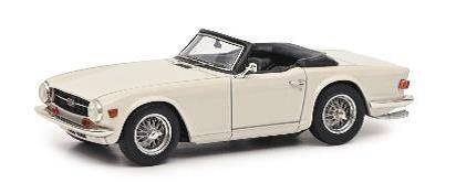 MODELLINO IN SCALA COMPATIBILE CON TRIUMPH TR6 WHITE OPEN 1:43 SCHUCO SH9151