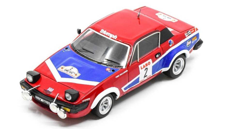 MODELE REDUIT COMPATIBLE AVEC TRIUMPH TR7 N.2 WINNER YPRES RALLY 1978 T.POND-F.GALLAGHER 1:43 SPARK MODEL S7056