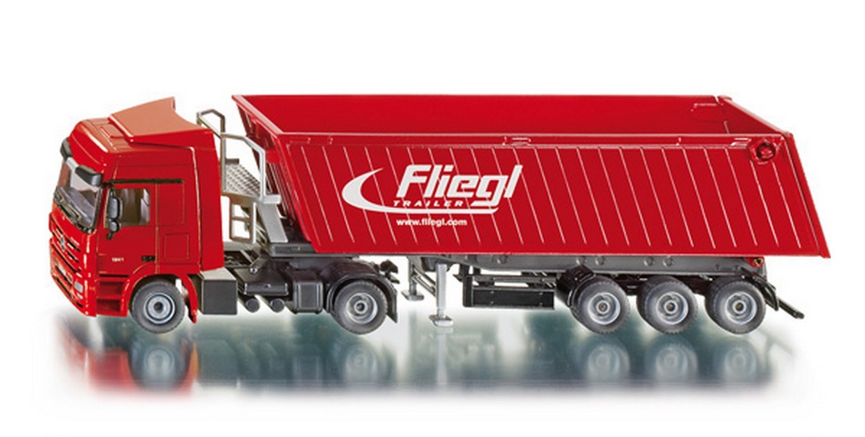 modellino IN SCALA COMPATIBILE CON TRUCK WITH TIPPING TRAILER 1:50 SIKU SK3537